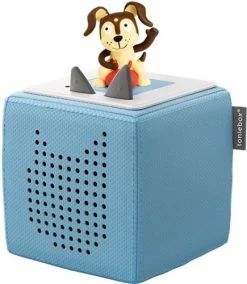 TONIES TONIEBOX STARTER SET WITH PLAYTIME PUPPY – SCREEN-FREE AUDIO PLAYER & EDUCATIONAL LISTENING EXPERIENCE - BLUE