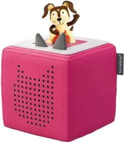TONIES TONIEBOX STARTER SET WITH PLAYTIME PUPPY – SCREEN-FREE AUDIO PLAYER & EDUCATIONAL LISTENING EXPERIENCE - PINK