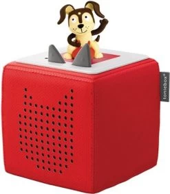 TONIES TONIEBOX STARTER SET WITH PLAYTIME PUPPY – SCREEN-FREE AUDIO PLAYER & EDUCATIONAL LISTENING EXPERIENCE - RED