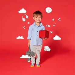 TONIES TONIEBOX STARTER SET WITH PLAYTIME PUPPY – SCREEN-FREE AUDIO PLAYER & EDUCATIONAL LISTENING EXPERIENCE - RED -Tonies 6479007cv12d